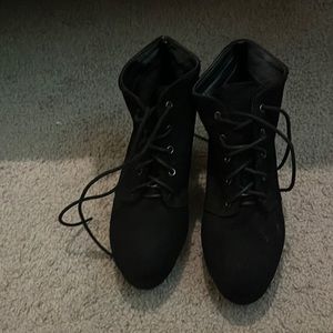 Suede black booties. Size 7